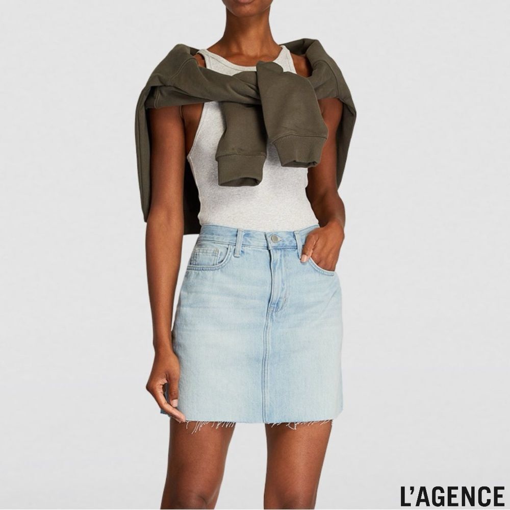 L’Agence **NWT** Jolene Mini Denim Skirt in Panama Wash